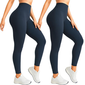 KIT 2 Calças Legging Femininas Suplex Liso - Zero Transparência E Cintura Alta