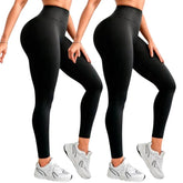 KIT 2 Calças Legging Femininas Suplex Liso - Zero Transparência E Cintura Alta